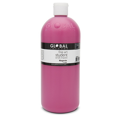 Global Colours Acrylic Paint Magenta 1 litre