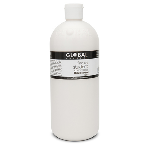 Global Colours Acrylic Paint Metallic Pearl 1 litre