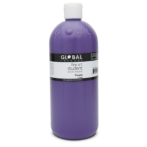 Global Colours Acrylic Paint Purple 1 litre