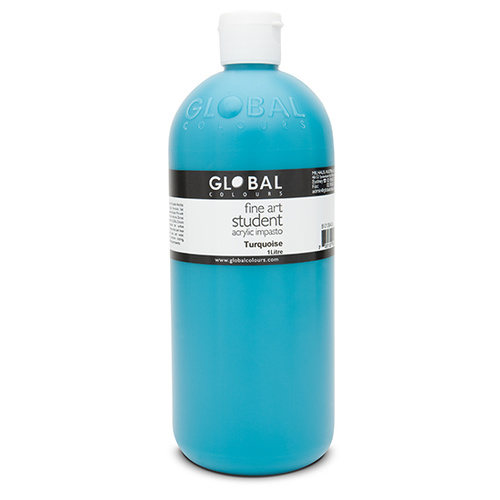 Global Colours Acrylic Paint Turquoise 1 litre