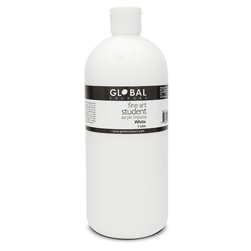 Global Colours Acrylic Paint White 1 litre