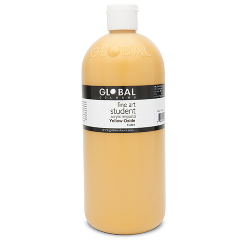 Global Colours Acrylic Paint Yellow Oxide 1 litre