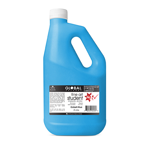 Global Colours Acrylic Paint Cobalt Hue 2 litres