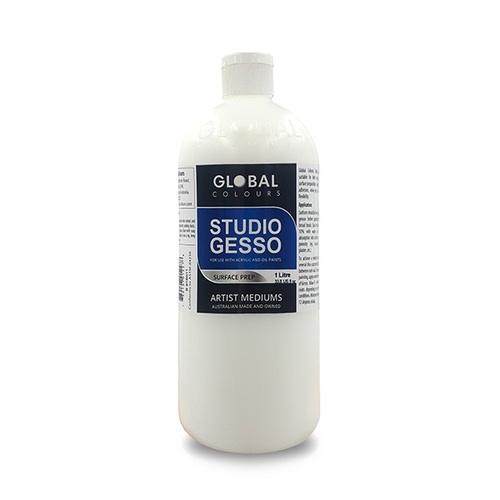 Global Colours White Studio Gesso 1Ltr