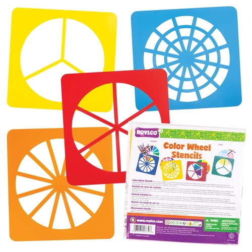 Colour Wheel Stencils Pk 4