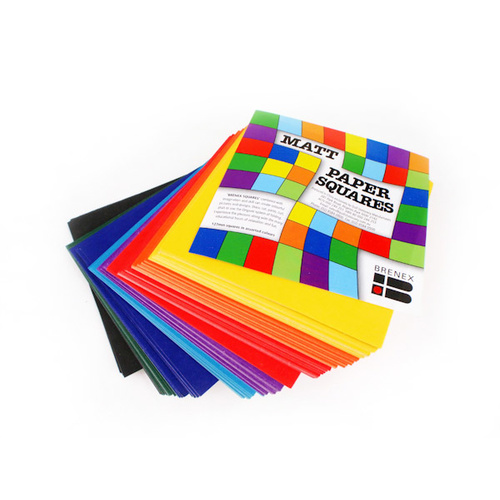 Gloss Paper Squares 127 x 127mm 360 Assorted Sheets per pack