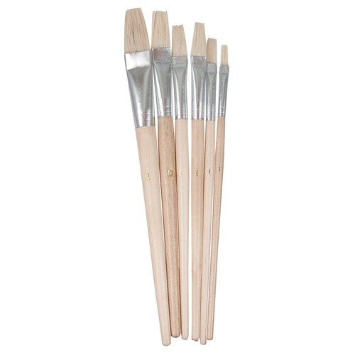 Bulk Economy Flat Hog Hair Brushes set of 60