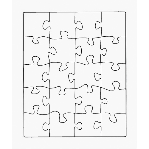Jigsaw Blanks 16 x 22cm Single Puzzle with 20 pieces