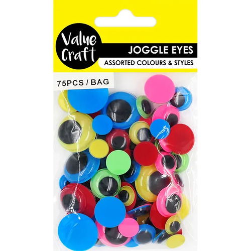 Joggle Eye Round Asst Neon 75pce