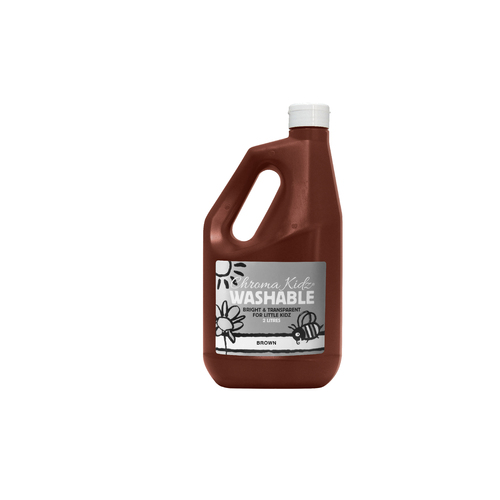 Chroma Kidz Washable Acrylic Paint Brown 2L