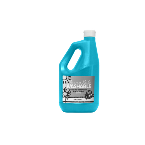 Chroma Kidz Washable Acrylic Paint Turquoise 2L