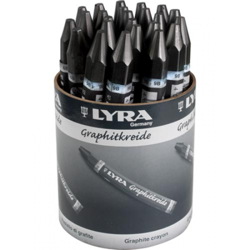 Lyra Graphite Crayons Tub of 24 -  2B, 6B, 9B