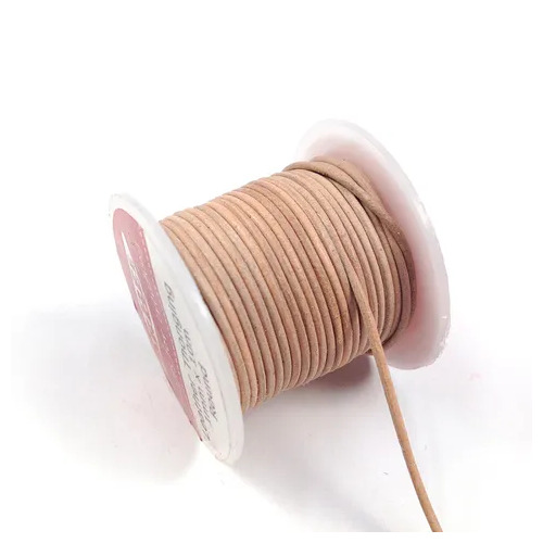 Leather Round Thonging 1mm x10m (Natural)