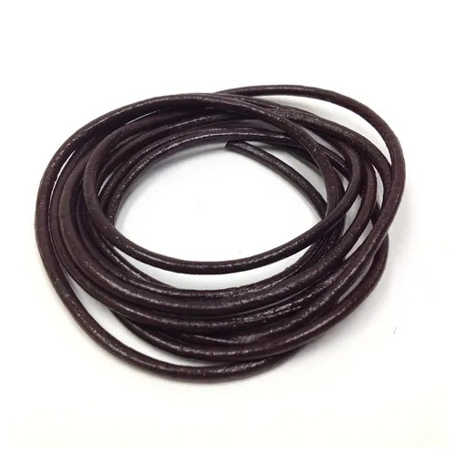 Leather Round Thonging 1mm x1m (Brown)