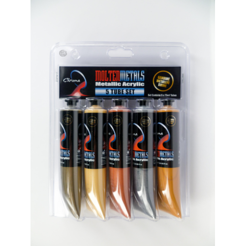Chroma Molten Metals Warm Colours 5 x 75ml Set