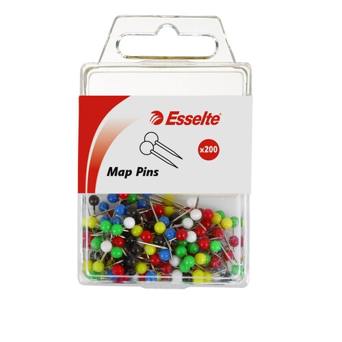Map Pins / Push Pins 8mm Assorted Colours Pack of 100