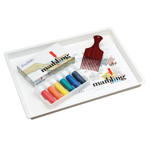 Suminagashi Boku-Undo Marbling Kit Set of 6 x 12ml Colours & Acessories