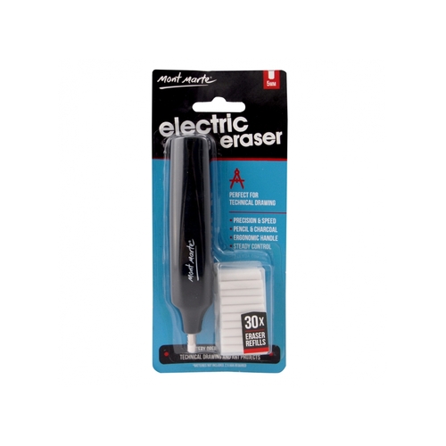 Mont Marte Electric Eraser with 30 Replacement Erasers