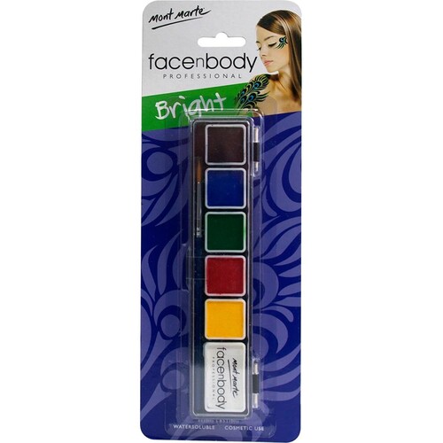 Mont Marte Face n Body Paint Kit 6 colours - Bright