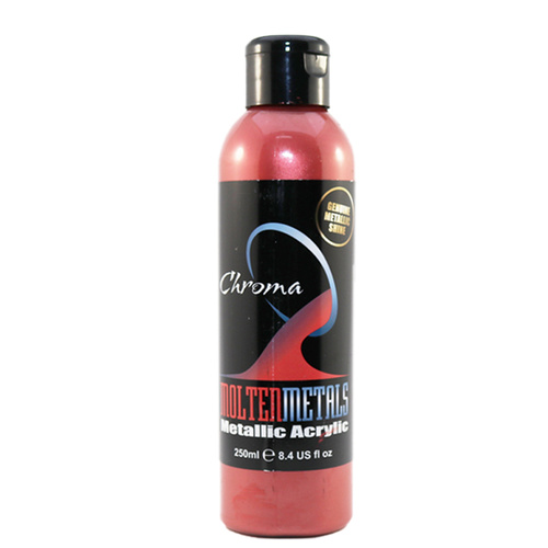 Chroma Molten Metals Acrylic 250ml Rojo Gold 