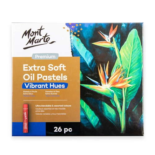 Mont Marte Extra Soft Oil Pastels Vibrant Hue 26pc