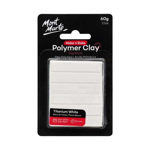 Mont Marte Make n Bake Polymer Clay 60g - Titanium White