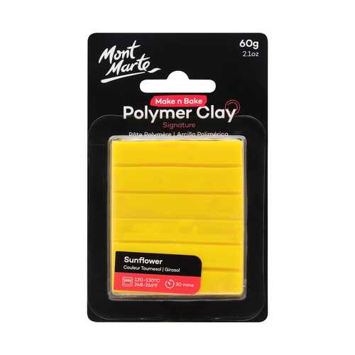 Mont Marte Make n Bake Polymer Clay 60g - Sunflower