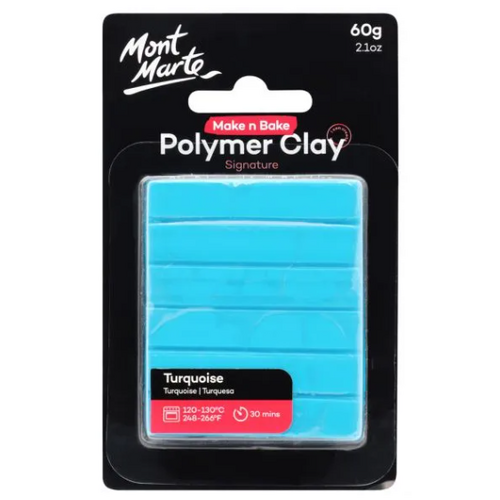 Mont Marte Make n Bake Polymer Clay 60g - Turquoise