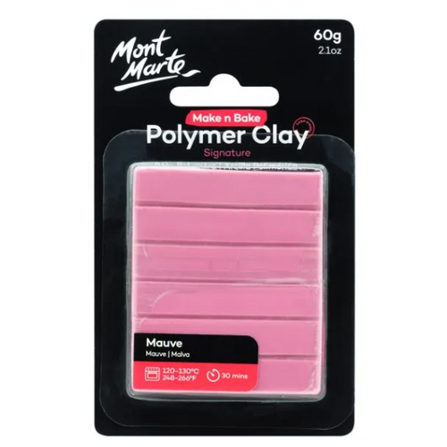 Mont Marte Make n Bake Polymer Clay 60g - Mauve