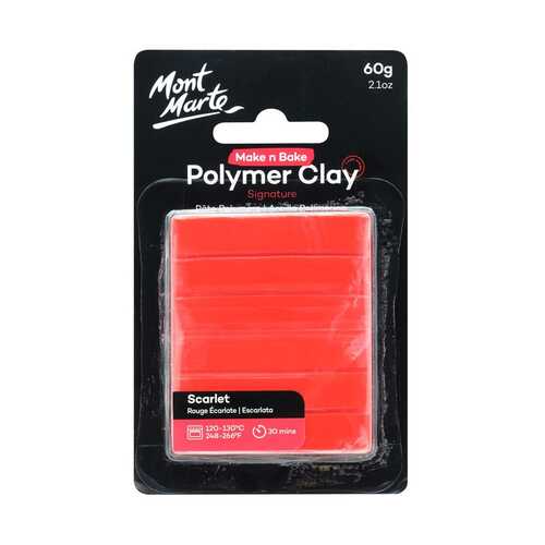 Mont Marte Make n Bake Polymer Clay 60g - Scarlet Red
