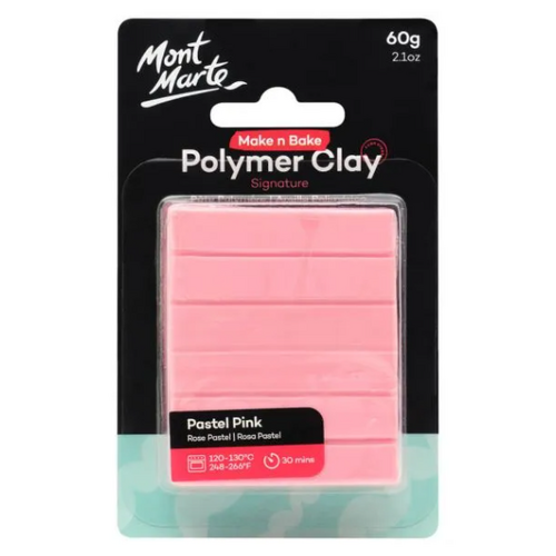 Mont Marte Make n Bake Polymer Clay 60g - Pastel Pink