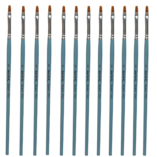 Mont Marte Ocean Taklon Brush Flat #2 Box of 12