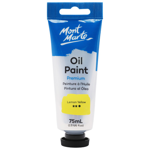 Mont Marte Oil Paint 75ml - Lemon Yellow