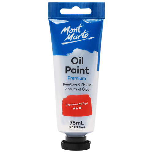 Mont Marte Oil Paint 75ml - Permanent Red