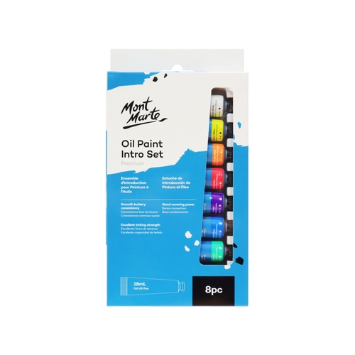 Mont Marte Oil Colour Intro Paint Set 8 x 18ml tubes