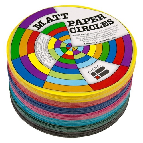 Matt Paper Circles 180mm 500 Assorted Sheets per pack