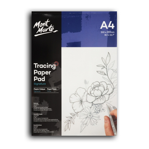Mont Marte Tracing Paper Pad 60gsm A4 40 Sheet