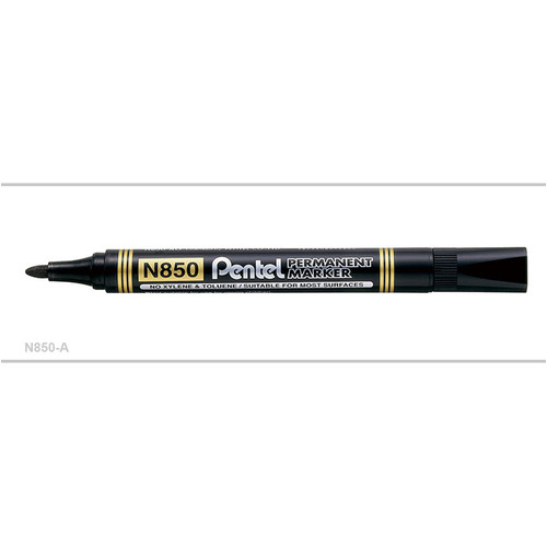 Pentel Permanent Marker N850 Bullet Point Box of 12 Black