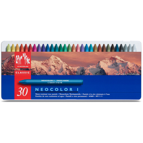 Caran d'Ache Neocolor Pastels 1 Assorted Tin of 30 - Caran D'Ache