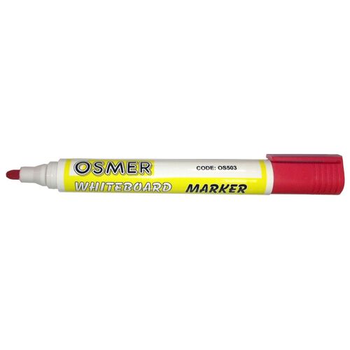 Osmer Whiteboard Marker Bullet Tip Pack of 12 Red