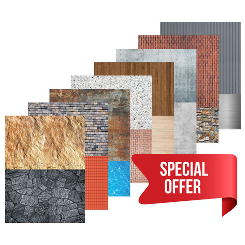 Pattern Paper Building A4, 40 Sheets 8 Designs