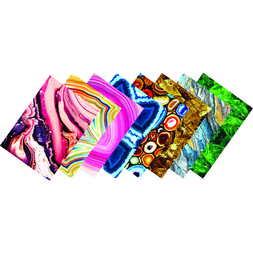 Pattern Paper Elements A4, 40 Sheets 8 Designs