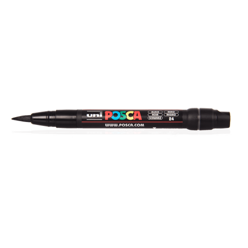 Uni Posca Brush Marker PCF-350 0.1-10mm Black