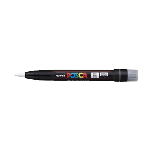 Uni Posca Brush Marker PCF-350 0.1-10mm White