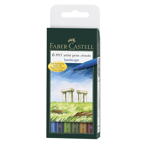 Faber Castell PITT Artist Pens Set of 6 Landscape Colours