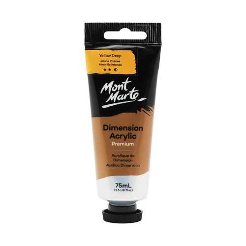 Mont Marte Dimension Acrylic Paint Yellow Deep 75ml