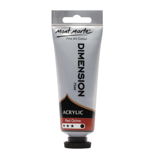 Mont Marte Dimension Acrylic Paint Red Ochre 75ml