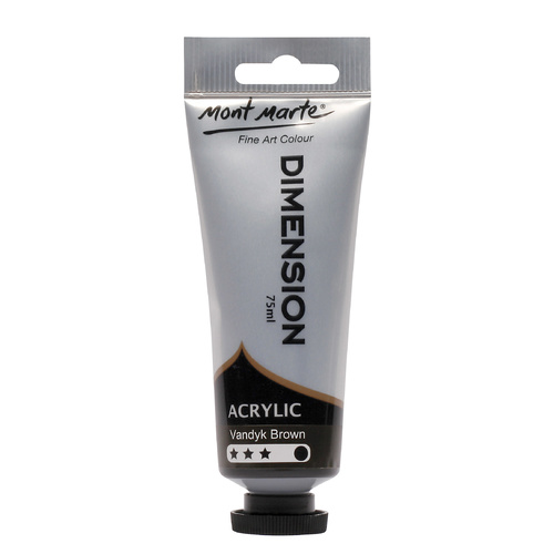 Mont Marte Dimension Acrylic Paint Vandyke Brown 75ml