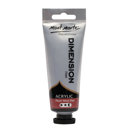 Mont Marte Dimension Acrylic Paint Pearl Wine Red 75ml