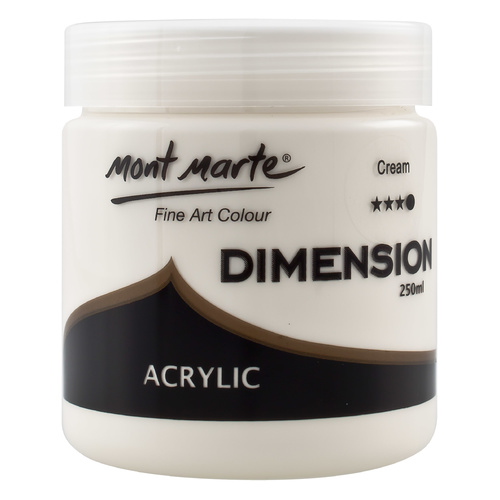 30% OFF! Mont Marte Dimension Acrylic Paint Cream 250ml
